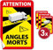 Stickerloveshop Toter Winkel Attention Angles Morts Aufkleber - 3 STK, 17 x 25 cm -Totwinkel Aufkleber LKW, Bus und Wohnmobil Frankreich (LKW)