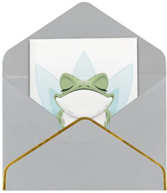 Lustige Yoga-Frosch-Grußkarten, Weihnachtskarten, Weihnachtskarten mit glattem Papier und glatter Schrift.