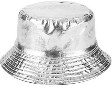 Nanwansu Trendy Waterproof Fisherman Hats Metallic Bucket Hat for Women and Men