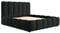 Siblo Bett - Modern Polsterbett 140x200 cm - Doppelbett mit Bettkasten und Lattenrost - Robust Bett mit Stauraum - Bettgestell aus Holz - Dallas Sammlung - Schwarz