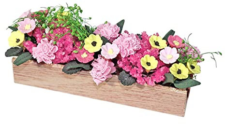 F Fityle Pots de fleurs miniatures de maison de poupée 1:12, plante de jardin féerique, plantes de maison de poupée de paysage de maison de jardin pour la