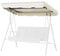 Flexzion Replacement Canopy For Outdoor Swing - 72 x 52 / 1.83m x 1.32m 2 Seat Bench Glider Swings Shade Fabric UV Weather Waterproof For Outdoor Garden Patio Yard Park Porch Seat Furniture, White