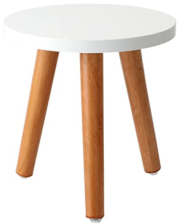 Tabouret de Plante Tabouret de Fleur Tabouret D'affichage, Petit Support de Plante de Table D'appoint Rond en Bois, Support de Support en Pot de Fleur Moderne, Support de Jardinière Haut(20*22)