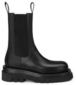 Autunno e Inverno Stivali Chelsea Testa Rotonda Stivali Sigaretta Fondo Spesso Stivaletti Tacco Basso Donna Stivali Pelle Moda Stivali Bassi