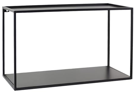 osoltus Cube Wandregal schwarz Metall 60x25x35cm