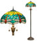Tiffany Stehlampe Buntglas Lampen für Wohnzimmer Schlafzimmer Büro Rustikale Ecke Stehend Tall Vintage Licht Kinder Einzigartige Ziehen Kette Grüne Libelle Stil Beleuchtung