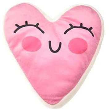 Rosa quietschendes Hundespielzeug aus weichem Plüsch – Kauspielzeug in Herz-/Knochenform mit Quietscher für mittelgroße und kleine Hunde