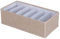 FAVORTALK Clothes Storage Fabric Drawer Dividers Wardrobe Organiser Cubes for Bras Socks Underwear Ties Scarves Cosmetics, 6 Grid Khaki H22104