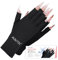 Aokitec UV-Handschuhe für Nägel - UPF50+ UV Handschuhe Nägel für UV Nagellack, Maniküre Anti-UV Fingerlose Handschuhe für UV Lampe Nägel Nail Art Hautpflege Nägel Zubehör Nägel Selber Machen(Schwarz)
