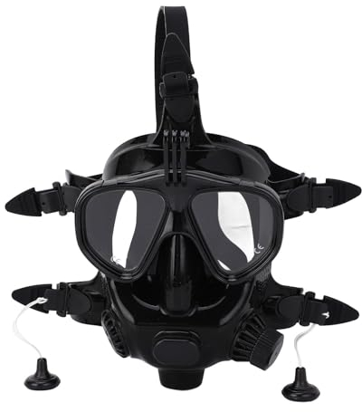 Dpofirs Équipement de Plongée Sous-marine, Masque de Plongée étanche à Vue Panoramique à 180 Degrés, Sous-masque de Réservoir Pulmonaire, Lunettes de Plongée en Silicone Anti-buée avec