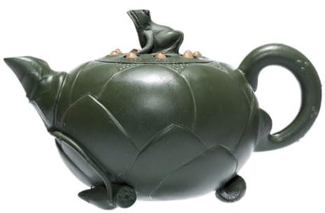 Théière Pot En Argile Violette Original, Boue Minérale Verte, Graine De, Grenouille, Théière De 430ml, Service À Thé Domestique Bouilloire