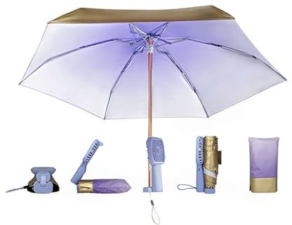BBASILIYSD Sun Protection Umbrella with Fan,2 in 1 Umbrella with Fan,USB Cooling Umbrella with Fan,Portable Fan Umbrella With Uv Protection,for Fishing,Golfing, Patio,Sand, Travel