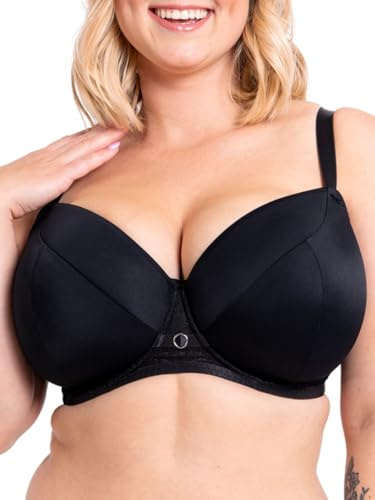 Curvy Kate Daze Balcony T-Shirt Bra Padded Womens Lingerie, Black, D-K