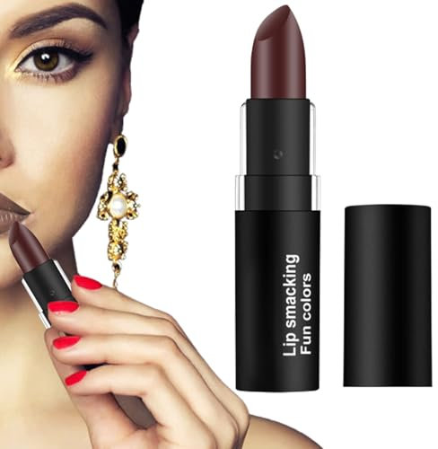 Rossetto opaco, rossetto di velluto di lunga durata per rossetto opaco per labbra opaco rossetti idratanti impermeabili per il trucco a tema Halloween, rosso scuro