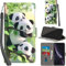 PHINIENLAND Panda Case for iPhone XR - Premium PU Leather Flip Wallet Cover with Card Slots and Kickstand