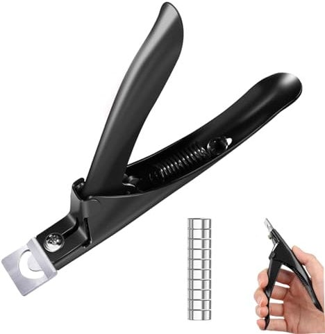11 Pcs Nail Extension Clippers,Nail Clippers for Acrylic Nails,Acrylic Nail Clippers,Nail Tip Cutter,10 Length Measurement Magnets Fake Nail Trimmer Extension Clipper.