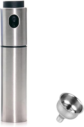 Botella pulverizadora de Aceite Botella pulverizadora de Aceite Dispensador de Salsa de Soja, pulverizador de Vidrio de Acero Inoxidable avanzado, para Barbacoa/Cocina/condimento, Botella PU