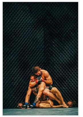 bacrhjlb Khabib Choke Conor Wandkunst Khabib Nurmagomedov Poster auf Leinwand Poster Schlafzimmer Dekor Landschaft Büro Zimmer Dekor Geschenk 30 x 45 cm