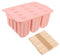 HOLIDYOYO 12 Molde De Paletas Molde De Hielo Suave Pequeño Capa Moldes De Hielo Molde De De Hielo Heladera De Silicona Molde Para Hacer Helado Rosa Palito De Helado De Madera