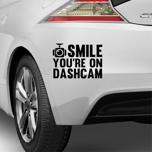 Pegatina Promotion Smile You Are on Dashcam Dash Cam Aufkleber Sticker Autoaufkleber Farbe &Größe wählbar Autoaufkleber Tuning
