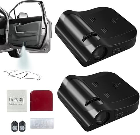 Générique Lumières de Bienvenue pour Voitures - Projecteur Lumières Ailes De Bienvenue 2 Pièces - Accessoires d'Éclairage au Sol Lampes Ambiance Automatiques pour Adultes Couples et Amis