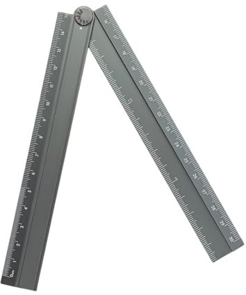 30 cm Aluminium-Lineale mit Winkelmessern, leicht zu transportieren, Zeichenwerkzeug, Upgrades für präzise Messungen in Kunst und Designs, Zollstock