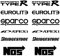 myrockshirt RS-Nos-HiFonics-Bridgestone-Alba Logo Set Aufkleber Autoaufkleber Sticker Auto`+ Bonus Testaufkleber Estrellina-Glückstern ®, gedruckte Montageanleitung, waschanlagenfest,