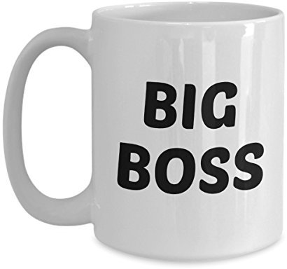 Big Boss Coffee Mug - Funny Tea Hot Cocoa Coffee Cup - Novelty Birthday Christmas Gag Gifts Idea