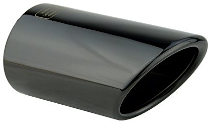 L&P A295-1 Auspuffblende Endrohrblende Schwarz Chrom Edelstahl poliert kompatibel mit Golf 7 VII Variant Kombi 1,2TSI 1,6TDI Plug&Play Auspuff Blende für 65mm Endrohr Blende Endrohre