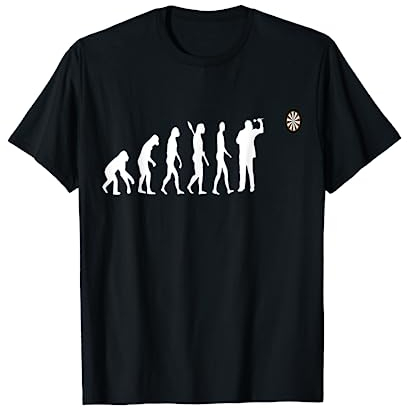 Darts Evoltion Dartscheibe Dartspieler Entwicklung T-Shirt T-Shirt
