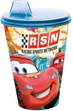 ALMACENESADAN 2138; Vaso sipper cars; 430 ml; producto de plástico reutilizable; libre BPA