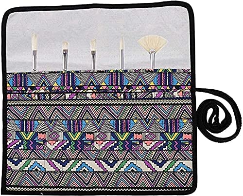 Hztyyier Künstler Pinsel Halter Roll Up Stifthalter Schutz Leinwand tragbaren langen Griff Pinsel Tasche 20 Slots