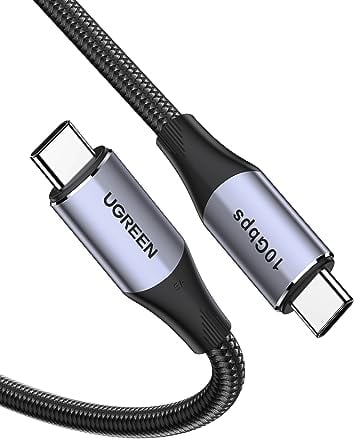 UGREEN USB C to USB C Cable 240W USB 3.1 Gen 2 10Gbps 4K@60Hz Display USB C Charger Cable Compatible with iPhone 16/15 Pro Max, Galaxy S24 Ultra, iPad Pro/Air, MacBook Pro M3, USB-C Monitor, 1M