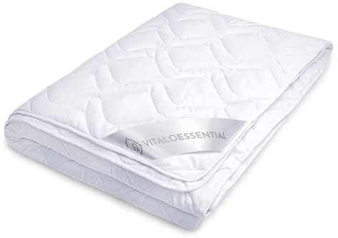 VitaloBett® Bettdecke 220x240 cm Sommerdecke mit Seide und Baumwolle gefüllt waschbar Made in Germany