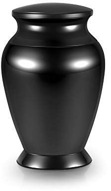 JSDDE Mini Urne aus Edelstahl - Wasserdichte Gedenkurne Schwarz zur Sicheren Aufbewahrung von Asche (Stil 1)