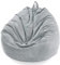 Chickwin Bezug für Sitzsack, Birne, Samt, Sitzsack, ohne Füllung, für drinnen und draußen, Entspannen, Liegestuhl, Wohnzimmer, Schlafzimmer, Kissen (Grau, 100 x 120 cm)