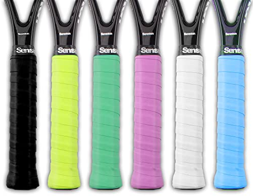 Senston Griffband 6 Stück Anti-Rutsch Griffbänder Overgrip für Badminton, Tennis und Squash