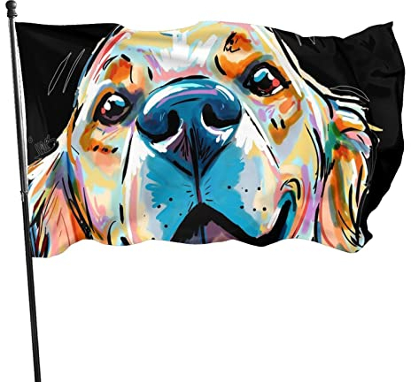 Flaggen Hund Art-O Robust, Flagge mit öse, Perfekte Thema Party Hängende Dekorationen Flaggen für Indoor Outdoor Festival Vielfalt feiern 90x150 cm