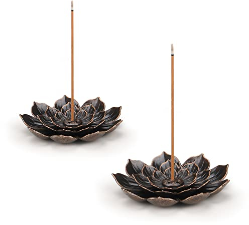 SLKIJDHFB Lotus Stick Räuchergefäß Weihrauchhalter Brenner Lotus Weihrauchbrenner 6 Loch Weihrauchbrenner Räuchergefäss Duft Zubehör 2Stück