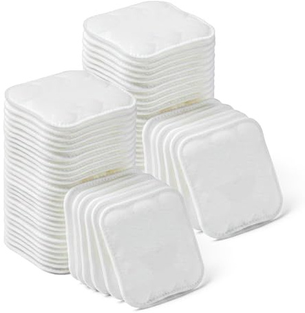 Karrma Ltd. Cotton Pads Square Large 120 Pack 100% Pure Cotton Lint Free Facial Pads for Makeup Removal, Skincare, Toner, Nail Polish & Daily Cleansing