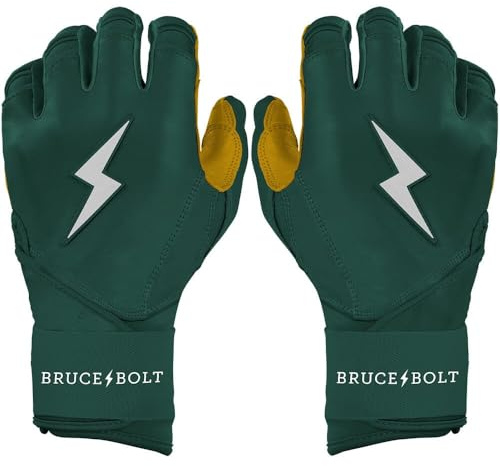 BRUCE BOLT Original Series Long Cuff Batting Gloves - Multiple Colors - Adult & Youth Sizes