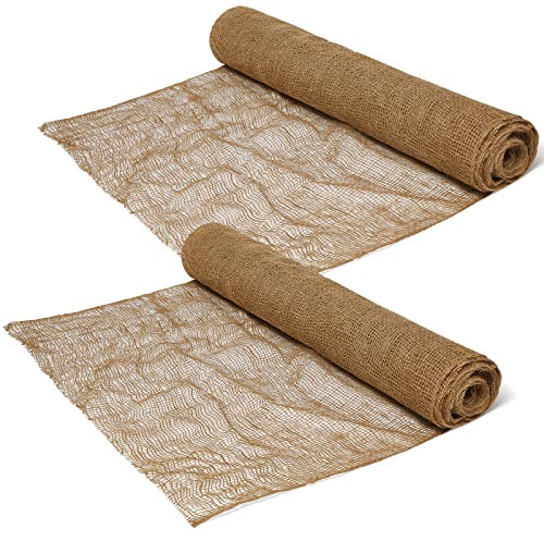 Lot de 2 Filets en Toile de Jute pour contrôle de l'érosion, Couverture Anti-érosion en Toile de Jute à Tissage lâche pour Jardin, Parterre surélevé, économiseur de Terre, 122 cm, 18,3 m