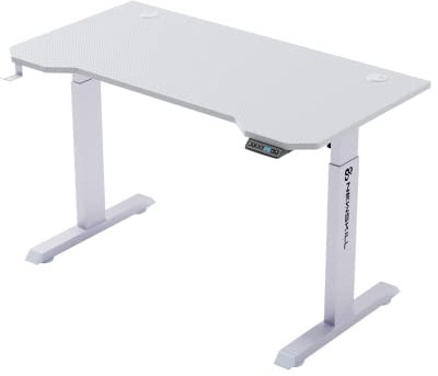 NEWSKILL Belenor Pro | Mesa Gaming Ivory | 120x60 | Ajustable en Altura 72-122 cm