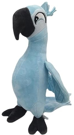 THAKIE Cartoon-Plüschtier Rio 2 Plushie Toys Movie Cartoon Blue Parrot Plüschtier Puppe Cartoon Soft Kinder Plüschpuppe Blue Jewel Bird Plüschtier Puppe for Kindergeburtstagsgeschenke (Color : A)