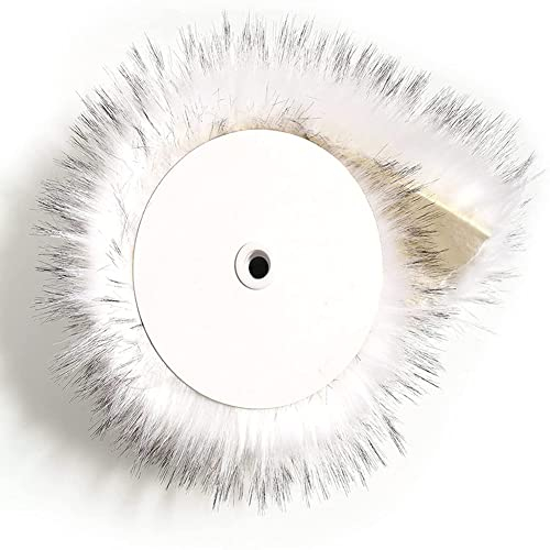 7cmx100cm Kunstpelz Band,Kunstfell Bordüre Rolle Kunstfell Band Dekoband Plüsch Trim Stoffrolle Weich Flauschiges Fellband Weihnachtsbaum Girlande für Kostüme Basteln Mäntel Pantoffel Kragen,Weiß