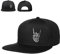Snapback Hüte für Herren Herren Hüte Flat Bill Snap Rucksack Fitted Trucker, Hand/Schwarz, 6