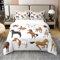 100% Gewaschene Baumwolle Cartoon Pferd Bettbezug für Jungen Mädchen,Bauernhof Tiere Bettwäsche Set für Cowboy Cowgirl,Western Farmhouse Tiere Tröster Bezug 155x220,Wildlife Bett mit1 Kissenbezug