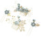 Abaodam 4 Stück Seitenkamm Haarnadeln Perlenschmuck Haarspange Brautjungfer Mint Accessoires Für Hochzeitskleider Goldener Kopfschmuck Kristallhaarkamm Blau Modellieren Fräulein Blumen