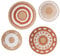 Fonzci Hängender Gewebter Wandkorb, 4er-Set, Wandkorb-Dekoration Im Boho-Stil, Hängende Wand-Rattan-Körbe, Gewebte Korb-Wanddekoration, Boho-Körbe, Wanddekoration, Weidenkorb-Wanddekoration für(#1)