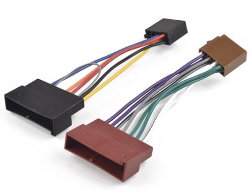 JCAKES Connecteur de Faisceau de câbles Adaptateur ISO for autoradio, for Ford KA MK1, Focus, Escort MK5 MK4, Transit, Lincoln